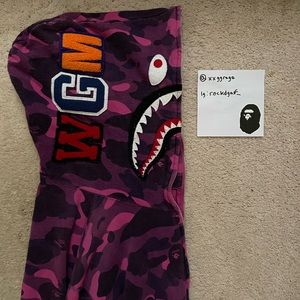 First Camo Purple Bape Full Zip Hoodie